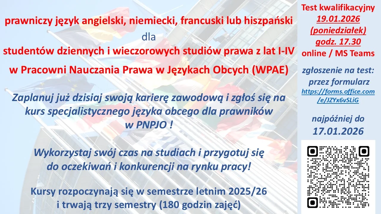 plakat prawniczy język ang.