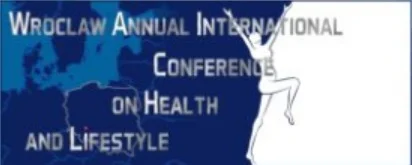 Logotyp konferencji. Tytuł Wroclaw Annual international Conference on Health and Lifestyle