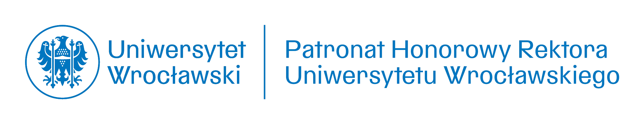 Logo UWr z informacja o patronacie Rektora UWr